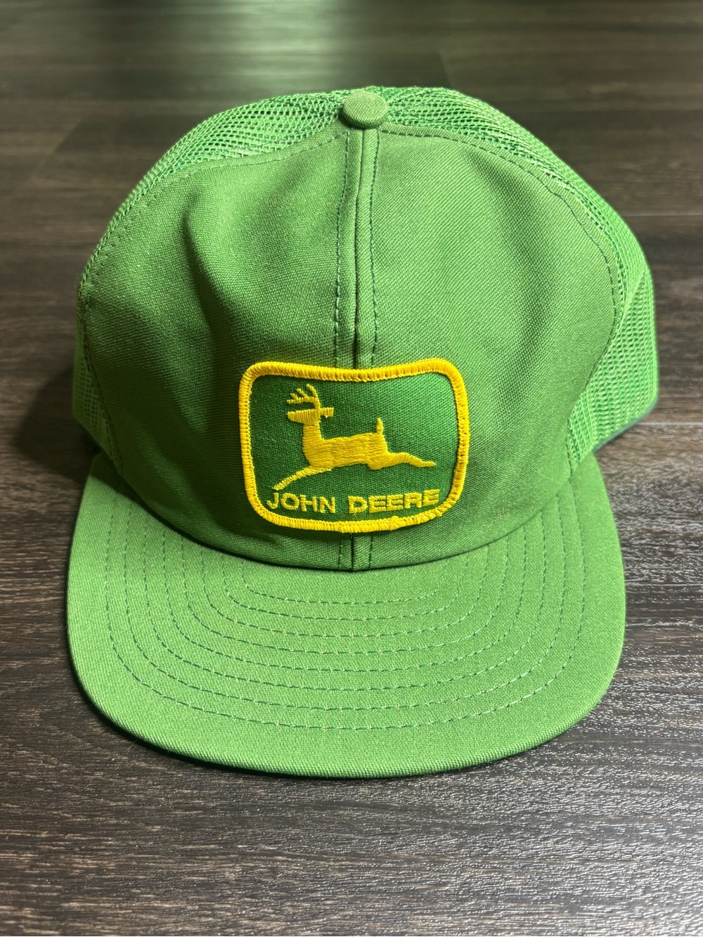 Vintage John Deere Patch Green Mesh Trucker Snapback Hat Louisville